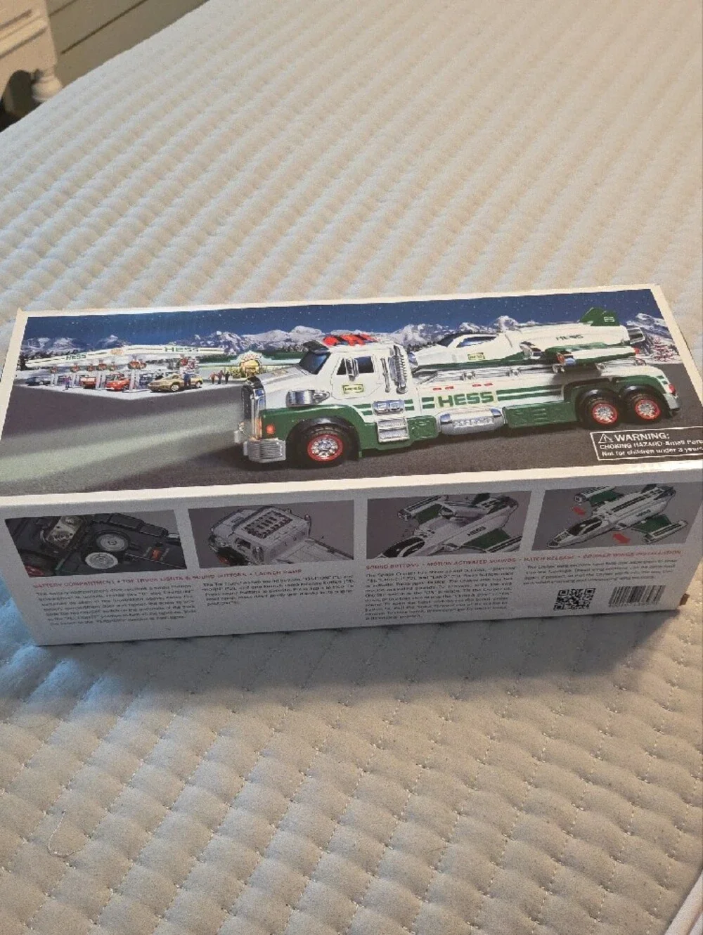 Hess Toy Truck and Space Cruiser with Scout - White & Green-50 Years